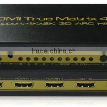 4K 4X2 HDMI Matrix Switch with ARC and Audio Output