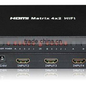 4x2 HDMI Matrix with SPDIF and Audio Out
