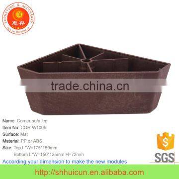 ABS material Wooden Finished Bed Legs Foot