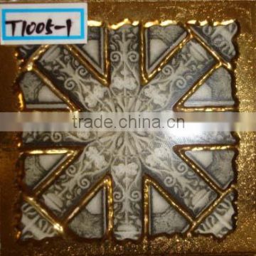 T1005-1SIZE 80*80MM HOT SALE &NEW stair DECORATION CRYSTAL WALL CERAMIC TACO tile