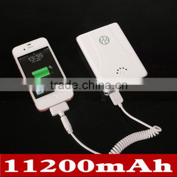 wireless mobile phone battery charger 11200mAh Double USB Mobile Phone Power Supply Power Pack A118, High Capacity