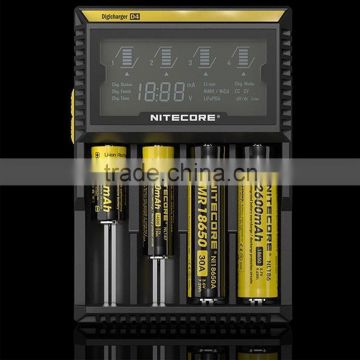 Free Shipping!!! Nitecore D4 charger 4 bay 18650 charger Nitecore D4 intelligent I2 I4/D4 New Nitecore charger