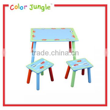 Hot sale wooden children desk and chair, wooden desk set weight wholesale