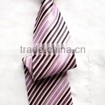 Men's striped tie 100% polyester