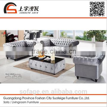 Suofeige classic and chesterfield European style leather sofa 6806