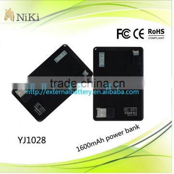 Promotion Credit Card Power Bank,Ultra-thin Credit Card Power Bank 1500mah