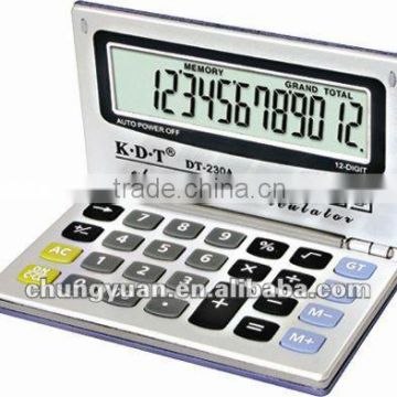 12 digits metal panel foldable design promotion calculator DT-230A