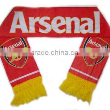 bob trading OEM factory football fans Printing scarf 100%polyester printing scarf