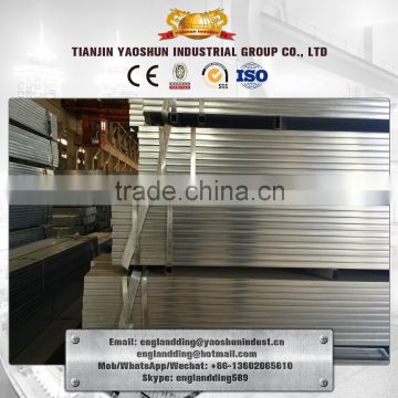 low price Pre galvanized square steel tube with SS400 BS GI tubing