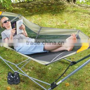 OUTDOOR PORTABLE FOLDING STEEL FRAME 8 FT LONG HAMMOCK CAMPING NEW