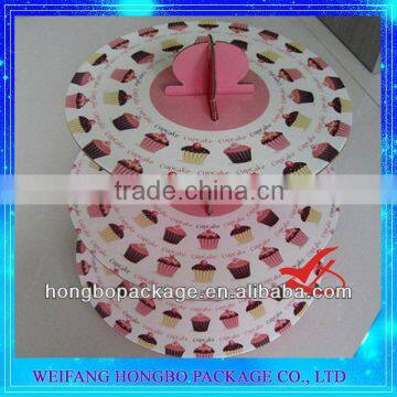 3 Tier Round Cardboard Cupcake Stand