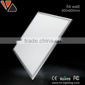 54W 600x600mm 6 inch led panel light from Chinese professional manufacture
