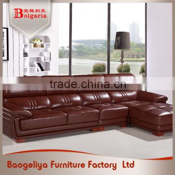 Fashionable style easy assemble moistureproof China leather sofa furniture