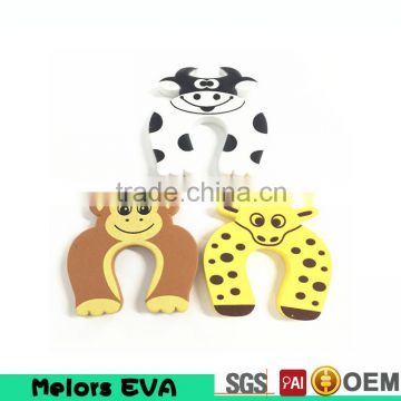 Melors non toxic funny multi-color die cut fashion Cheap and cute baby safe EVA foam animal decorative door stopper