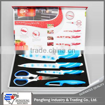 China wholesale market agents 5 pcs non-stick coating knife set