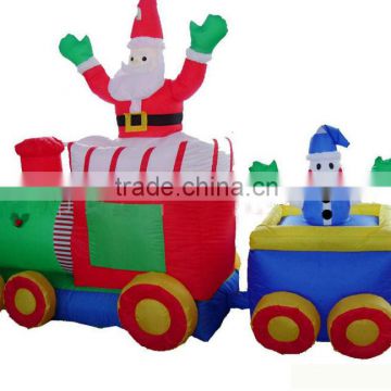 Inflatable Santa with train