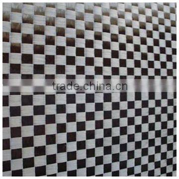 220gsm Jacquard carbon kevlar fiber hybrid fabric