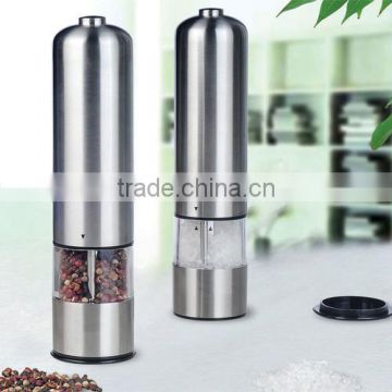 classical stainless steel electric pepper mill with light