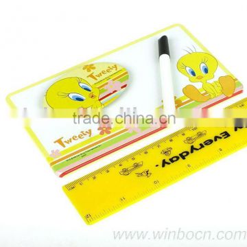 Tin kids cute whiteboard with pen and magnetic