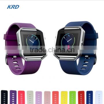12 Colors Soft Silicone Watch Band Rubber Watch Strap Band For Fitbit Blaze Smart Watch