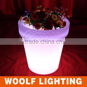 Beautiful Outdoor LED Plastic Flower Pot Decorative Crystal Flower Vase Lights