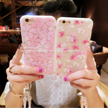 Beautiful case cover Silicone cell phone case diamond mobile Phone Cases for iPhone7/7Plus/6/6s/6plus/6splus soft case