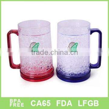 Ice gel inner with bottom coating frosty beer mug