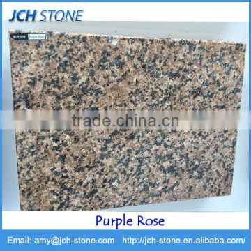 Purple Rose granite counter top slab size for sale