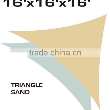 16Feet Waterproof Triangle Canopy Sand Sun Shade Sail