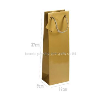 Luxury custom printed brown kraft paper bag with logo for shopping