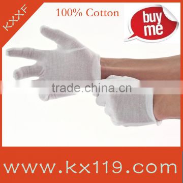 100% High quality women white cotton gloves