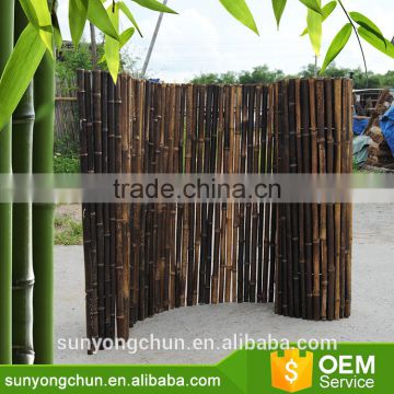 cheap natural roll threaded bamboo fence for gardening decoration