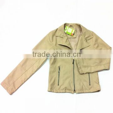 2015 Popular Style Sttudded Beige Importer Jacket Leather