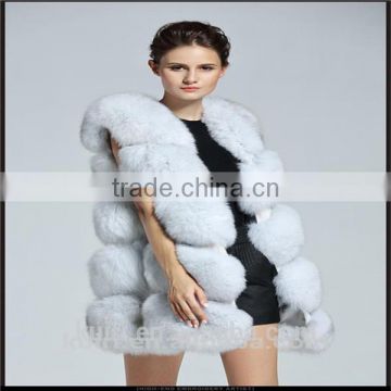 Real Fox Fur Vest Women 2016 New Fashion Genuine Fox Fur Coat Gilet Long Jacket Winter Russian Real Natural Fox Fur waistcoat