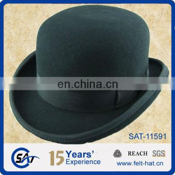 quality black wool derby hat bowler hat for wholesale