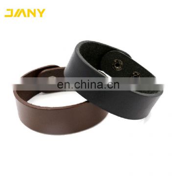 Newest Different Kinds Size Blank Wide Leather Bracelet