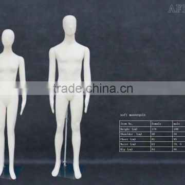 wholesale adjustable female/male soft mannequin full body manikin dummy soft mannequin