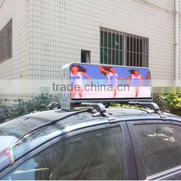 Aluminum 3G/Wifi group control full color IP65 taxi top advertising light box/taxi top lamp