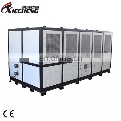 Compressor refrigeration 100kw air cooled screw chiller for plastic industry