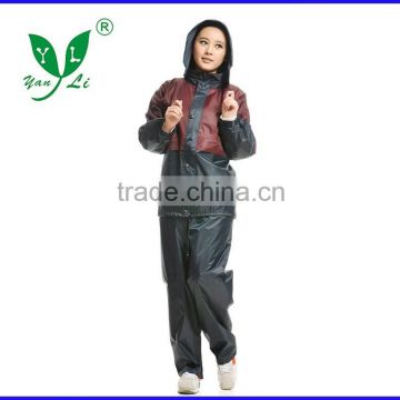 Hot selling portable women in polyester rain coat