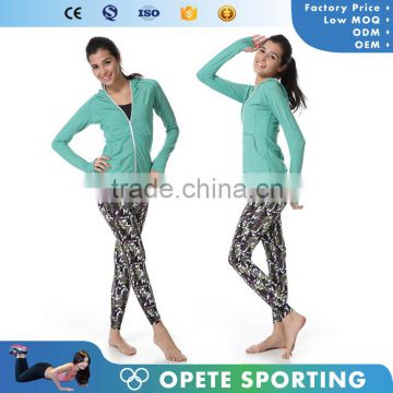 (OEM/ODM Factory)wholesale breathable Woman Sweatshirt Stretch Running Sport Knockout Full Zip Jacket