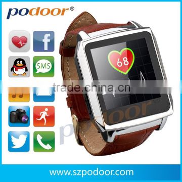 smart watch pw305II color touch creen, heart rate, pedometer base on server to offer healty smart watch