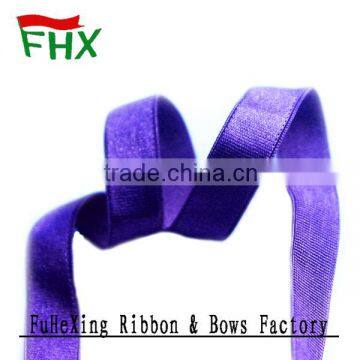 Wholesale 1cm purple elastic ribbon stretch loop ribbon bow in gifts packing