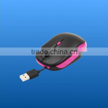 Brand new portable funny computer mouse with retractable cable wholesale