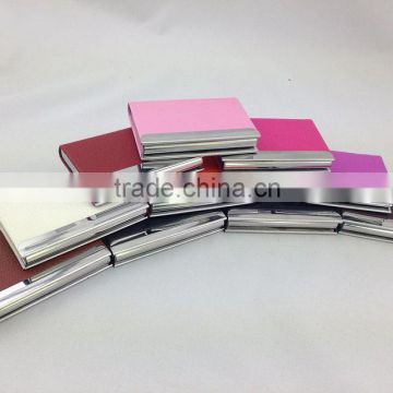pu and stainless steel credit card holder