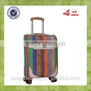 colorful material algeria market carry on luggage trolley bag