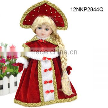 2014 Fashion ceramic doll face Porcelain Russian snow girl maid in china