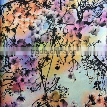 100% rayon print fabric fabric flower tree pattern fabric print cloth dress shirt fabric