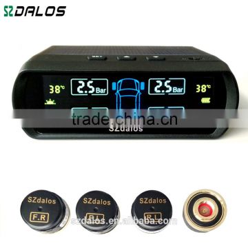 Car Tire Diagnostic-tool 4 external sensor Wireless Universal TPMS Solar tire pressure monitoring system