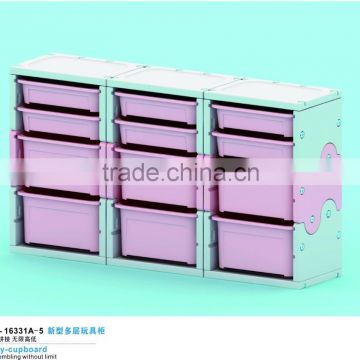 Latest multi-assembly children storage plastic cabinet